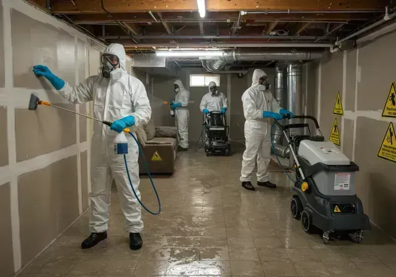 Basement Moisture Removal and Structural Drying process in Loyola, CA